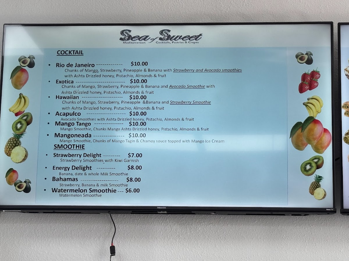 Menu Sea Of Sweet-1