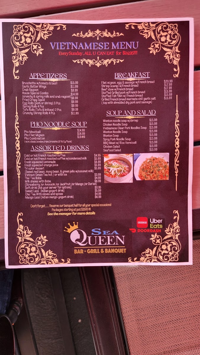 Menu Sea Queen Restaurant & Banquet Hall-8