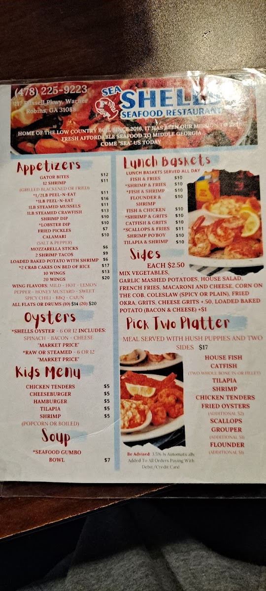 Menu Sea Shells Seafood Restaurant-3