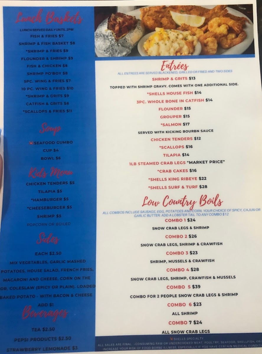 Menu Sea Shells Seafood Restaurant-4