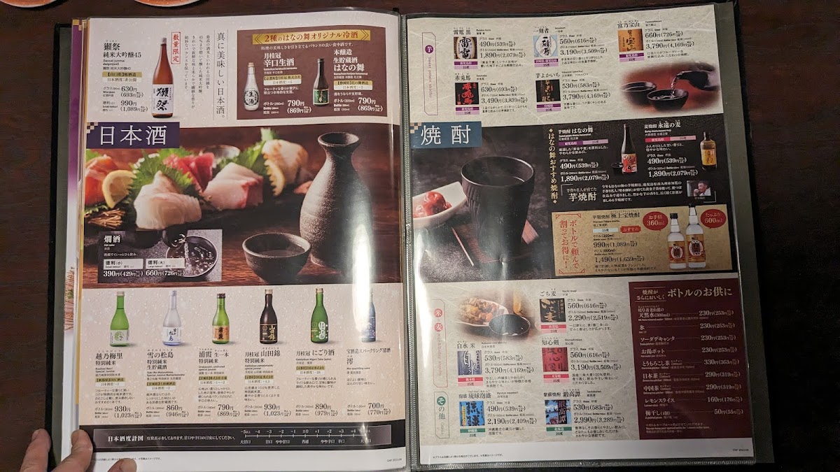 Menu Seafood Izakaya Hananomai - Tsujido South Exit-5