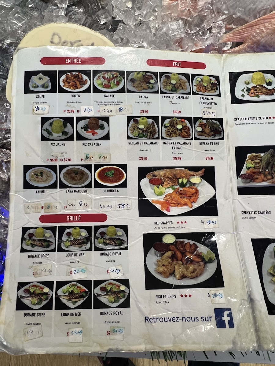 Menu Seafood Restaurant La Mer Rouge Cote Des Neiges Montreal-10
