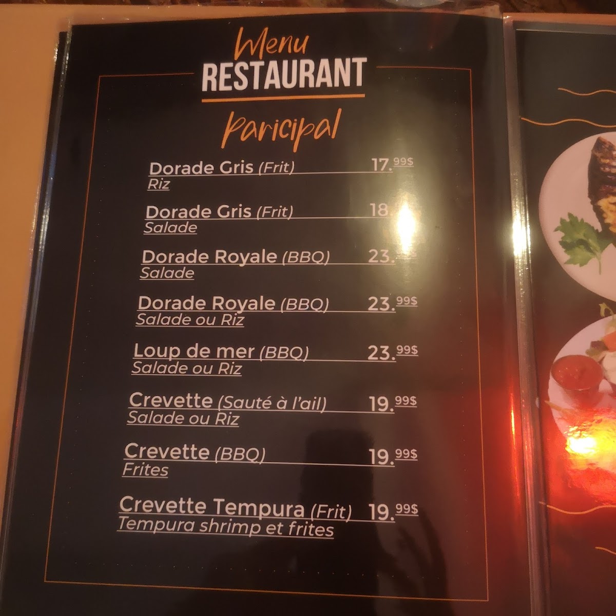 Menu Seafood Restaurant La Mer Rouge Cote Des Neiges Montreal-4