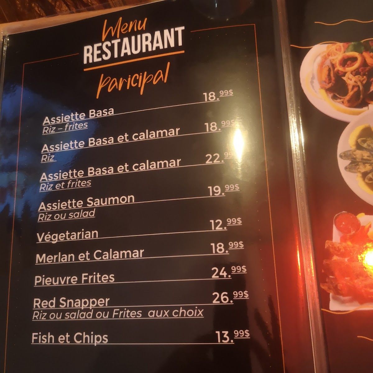 Menu Seafood Restaurant La Mer Rouge Cote Des Neiges Montreal-7