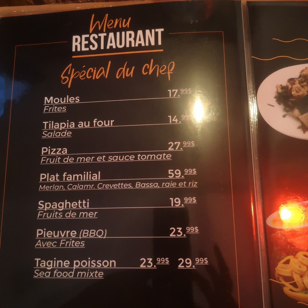 Menu Seafood Restaurant La Mer Rouge Cote Des Neiges Montreal-9