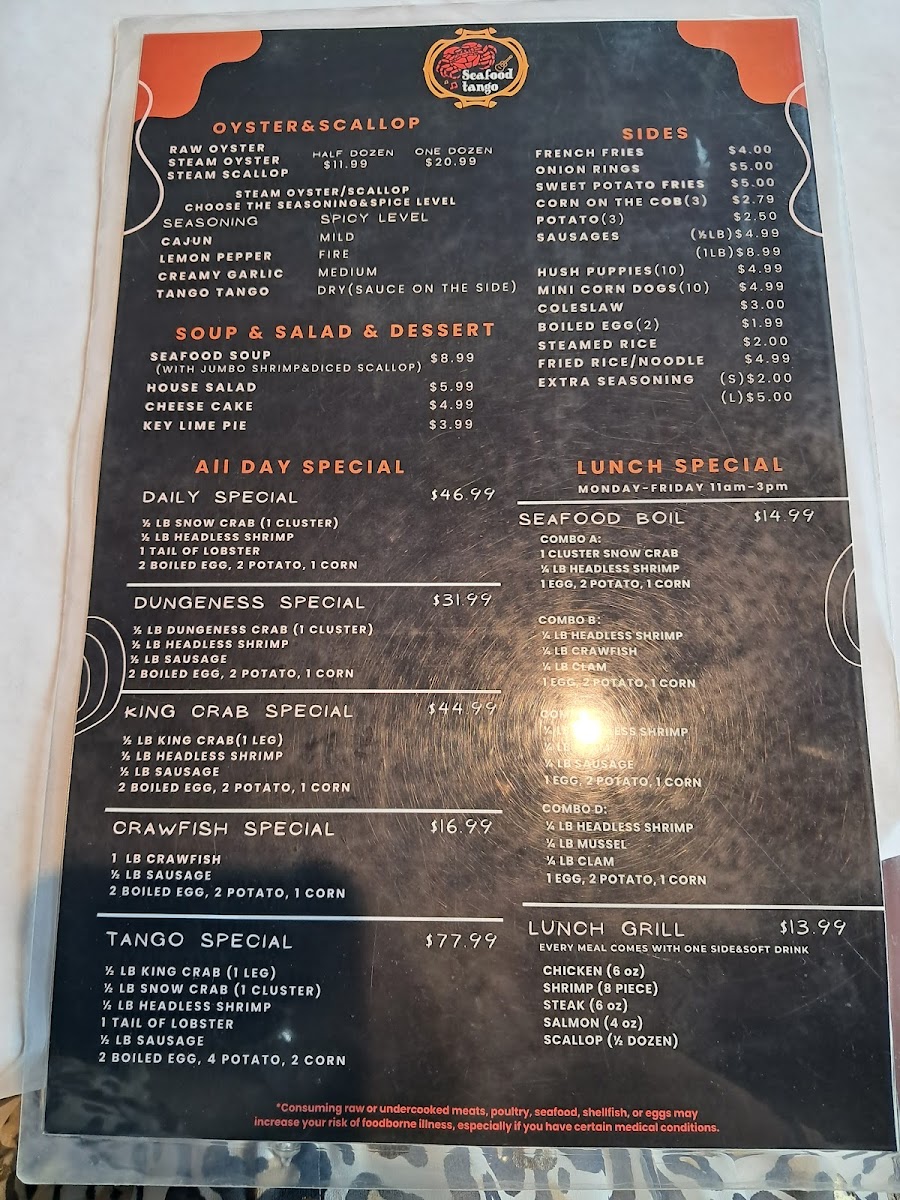 Menu Seafood Tango-4