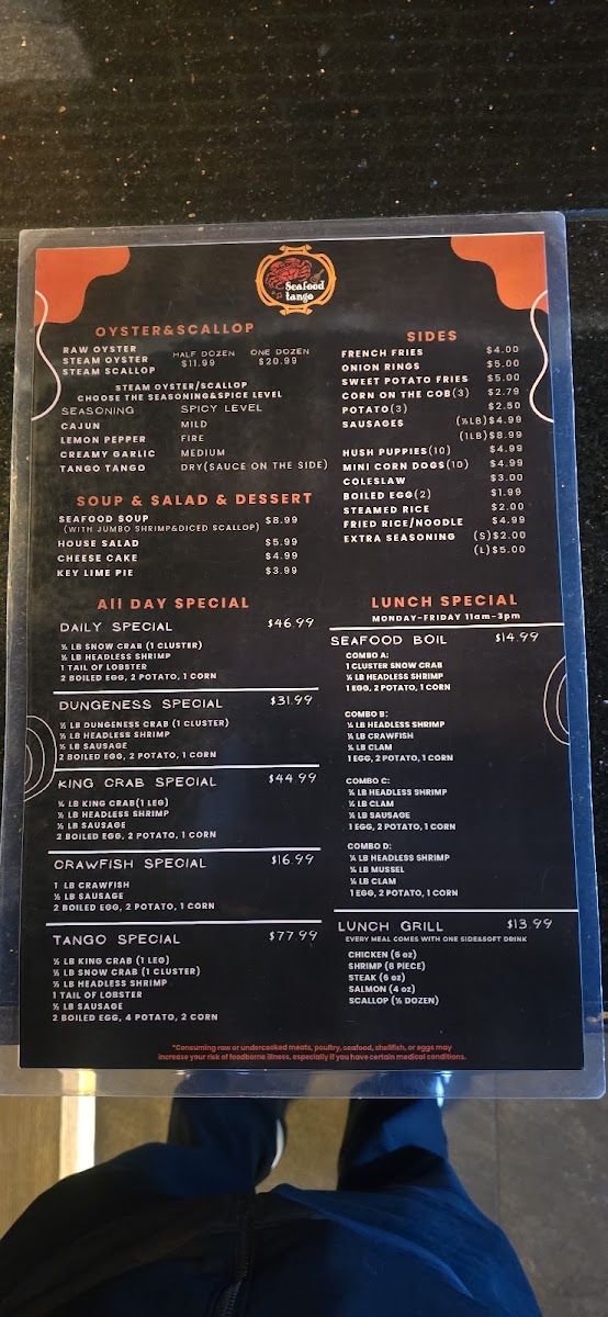 Menu Seafood Tango-8