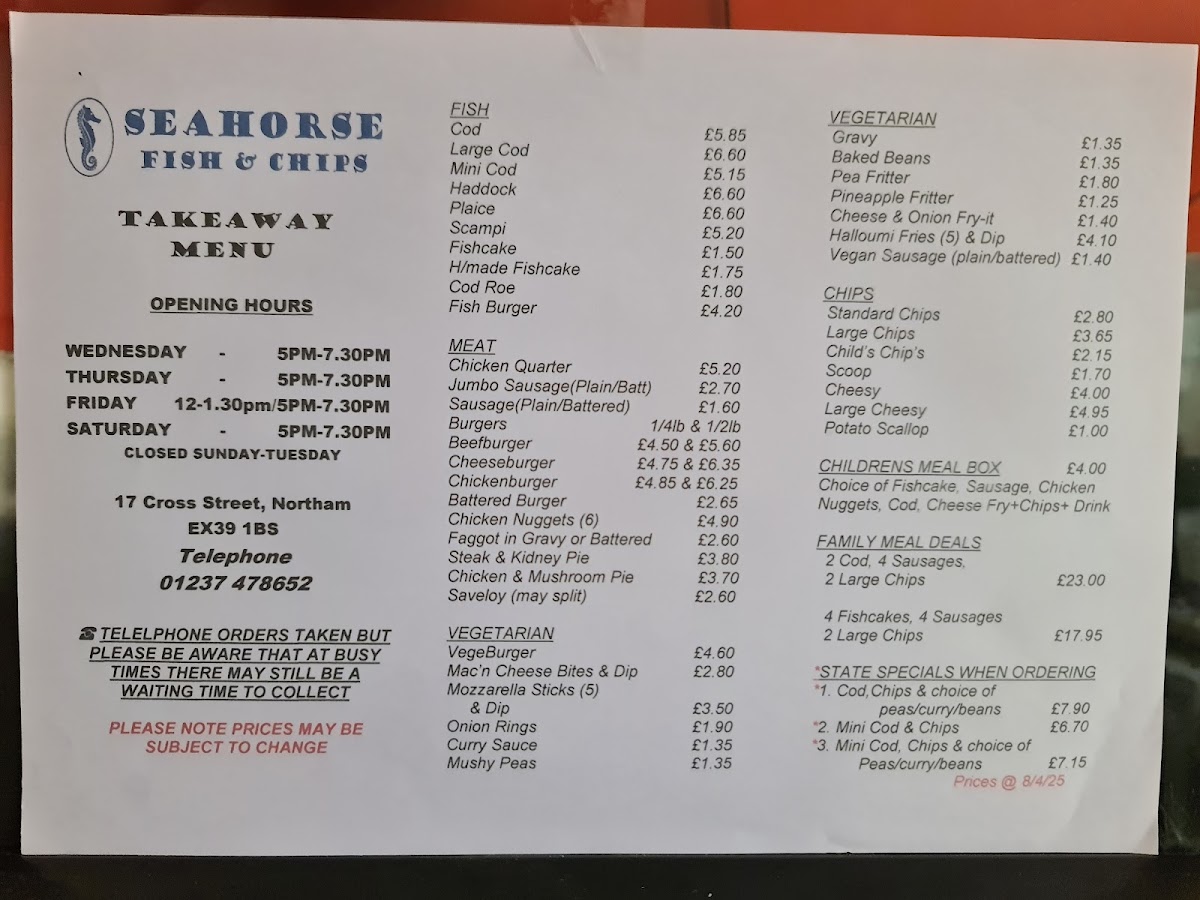Menu Seahorse Fish And Chips-1