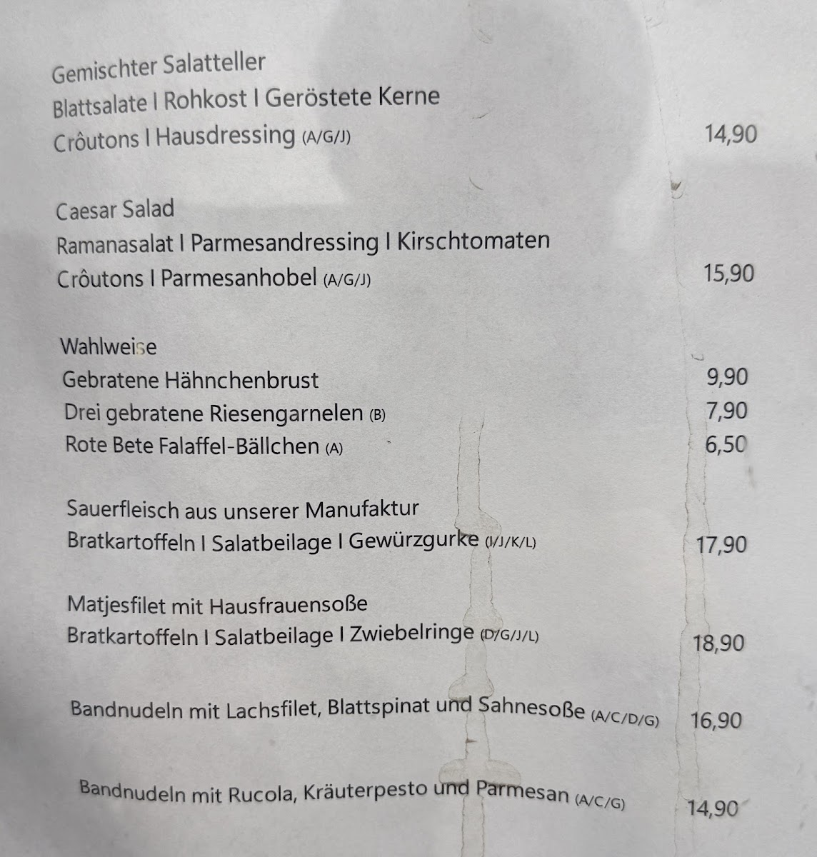 Menu Seaside 26-5
