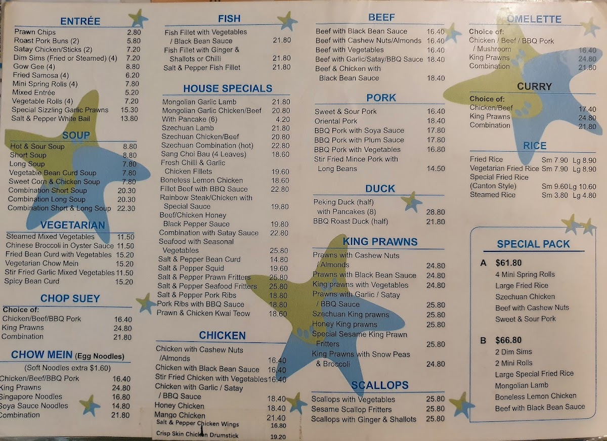 Menu Seastar Chinese Restaurant-2