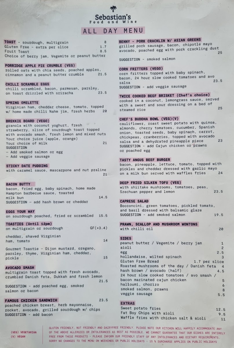Menu Sebastian's Food & Wine-4