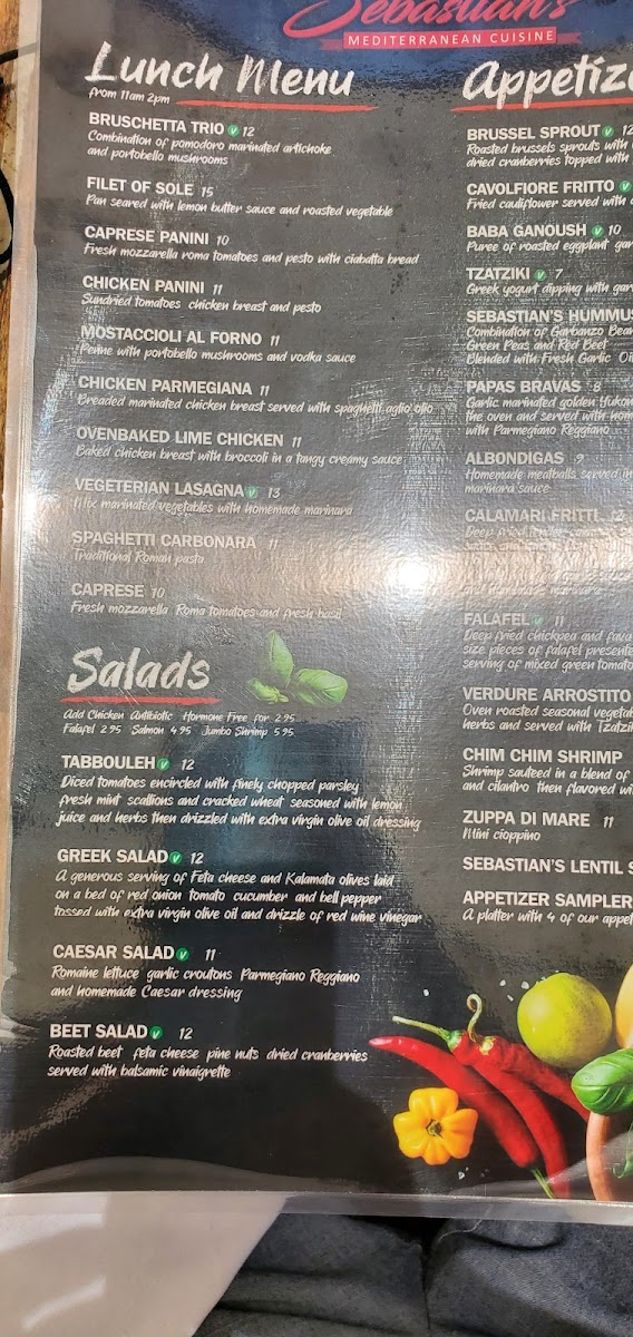 Menu Sebastian's Mediterranean Cuisine-10