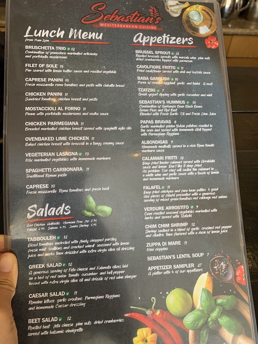 Menu Sebastian's Mediterranean Cuisine-6