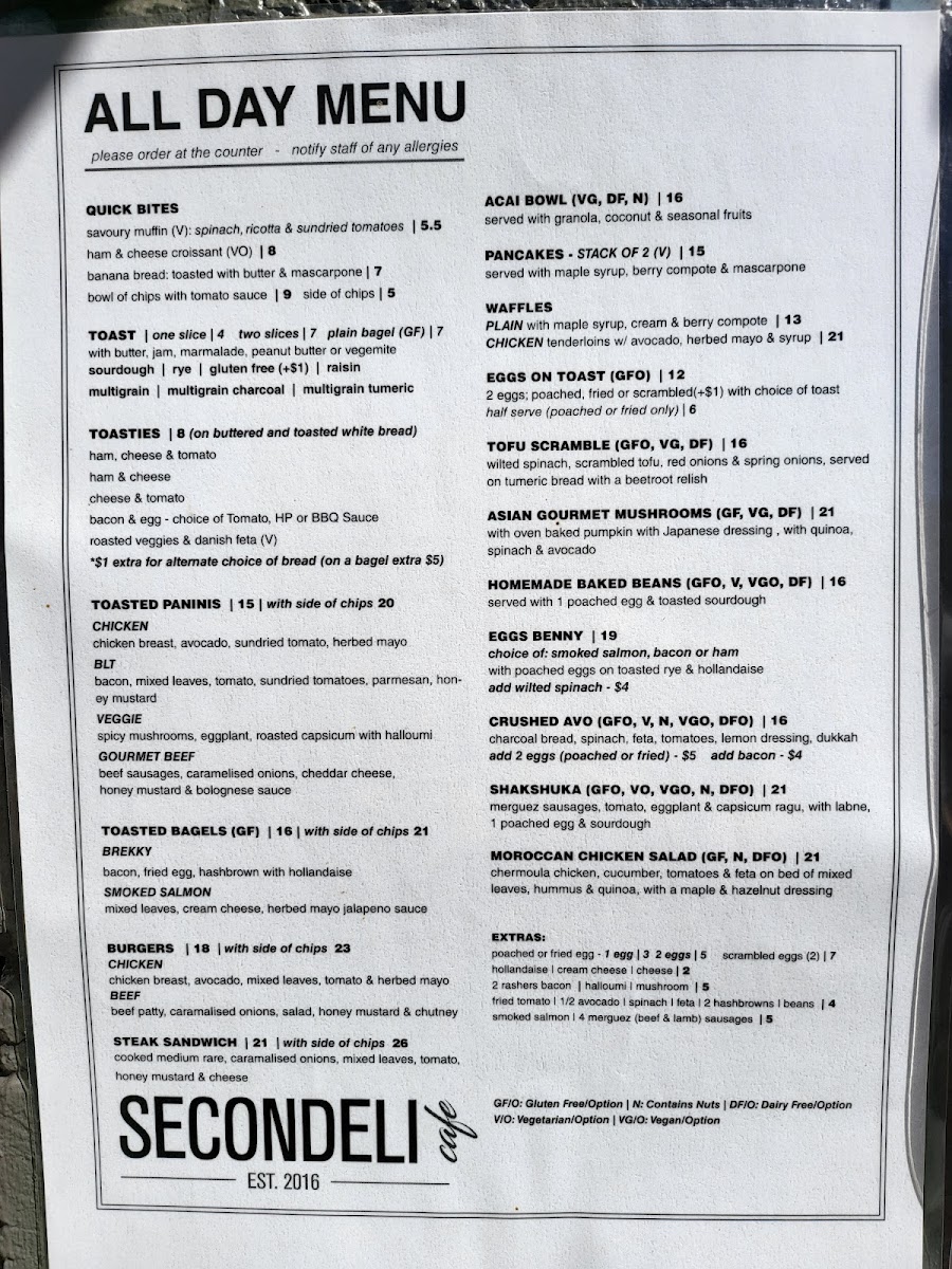 Menu Secondeli Cafe-8