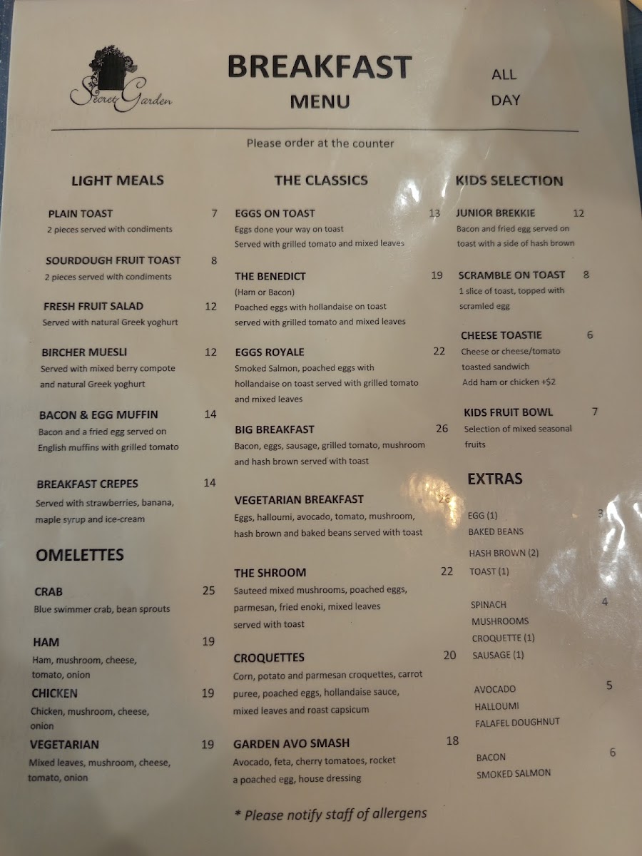 Menu Secret Garden Cafe & Patisserie-2