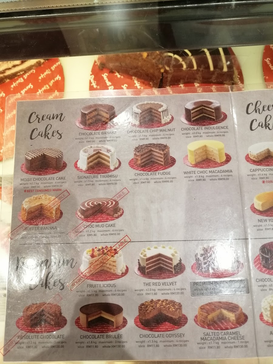 Menu Secret Recipe Kangar-1