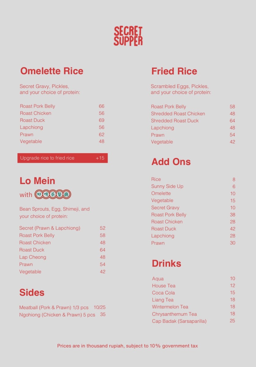 Menu Secret Supper Kerobokan-1
