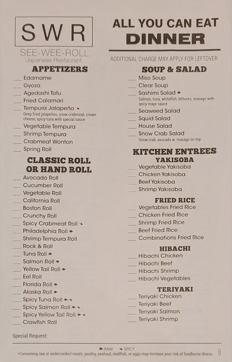 Menu See Wee Roll-10