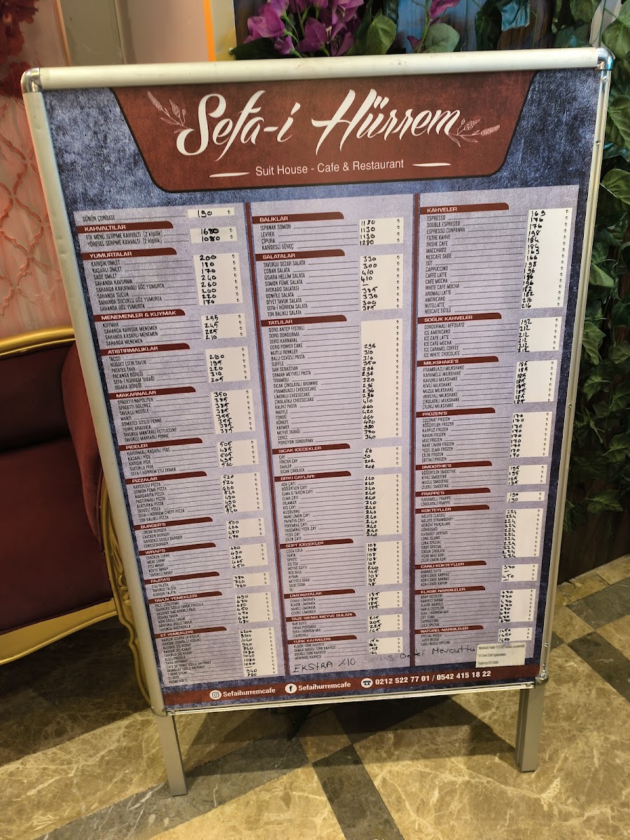 Menu Sefa-I Hürrem Cafe & Restaurant-2
