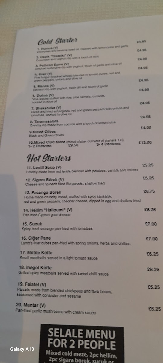 Menu Selale Turkish Kitchen-1