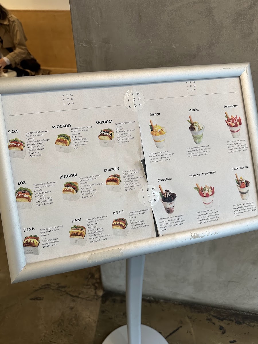 Menu Semicolon Cafe-9