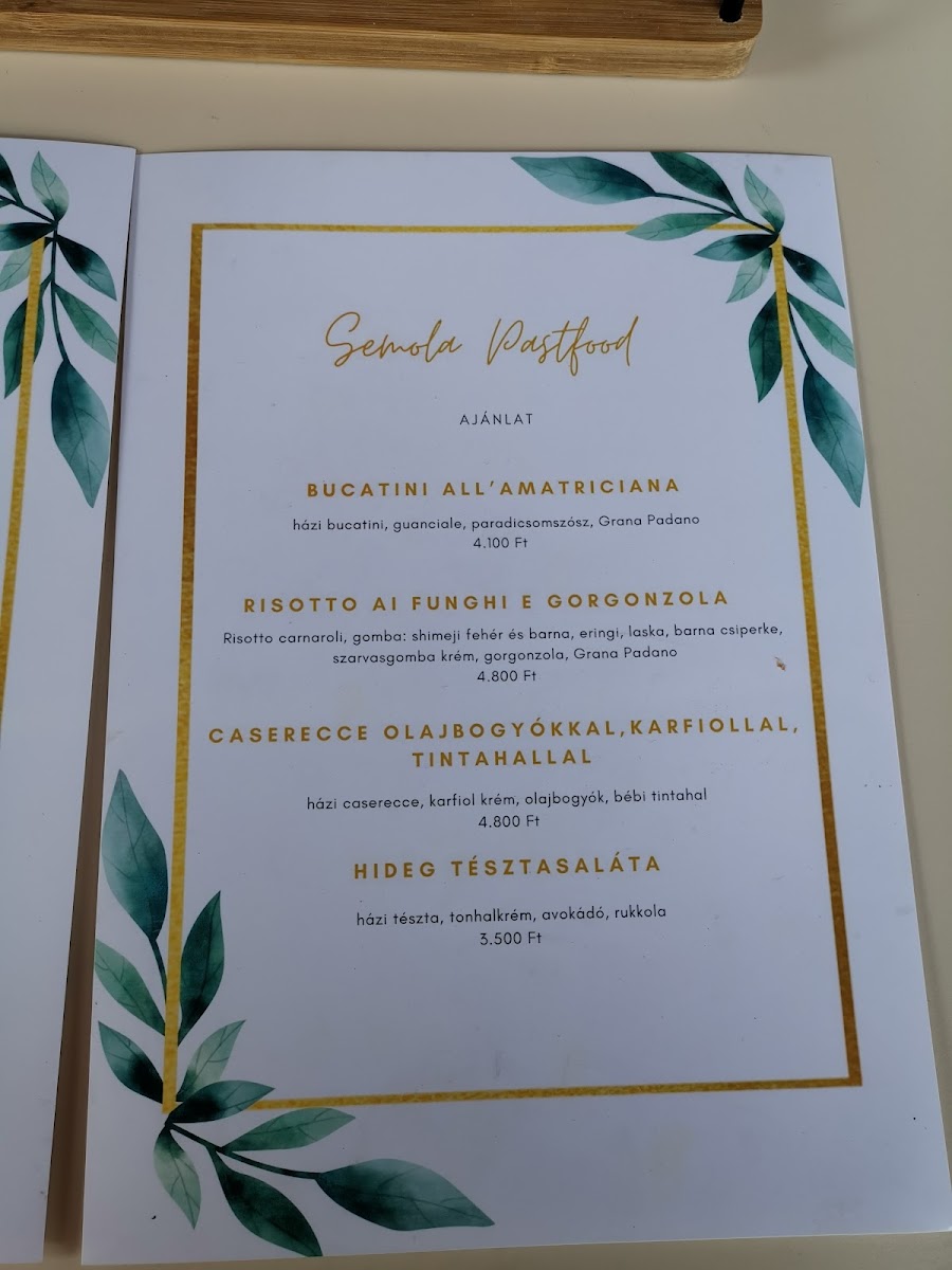 Menu Semola Pastfood - Olasz Tésztázó-3