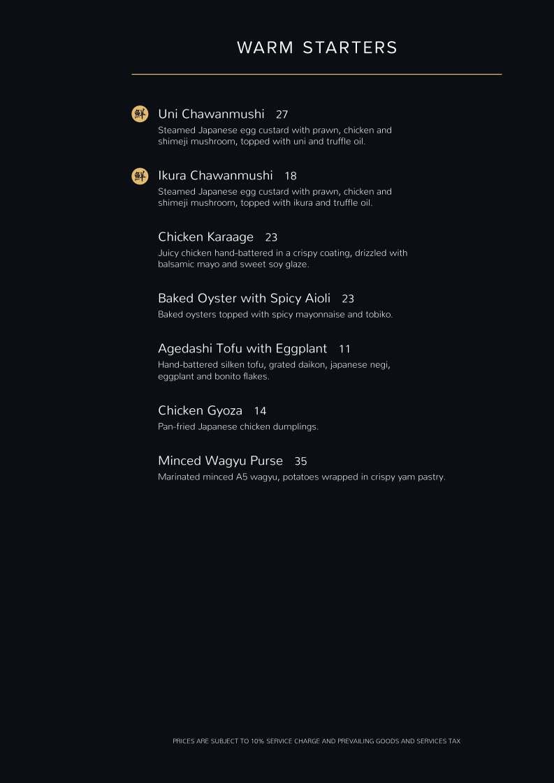 Menu Sen Of Japan-1