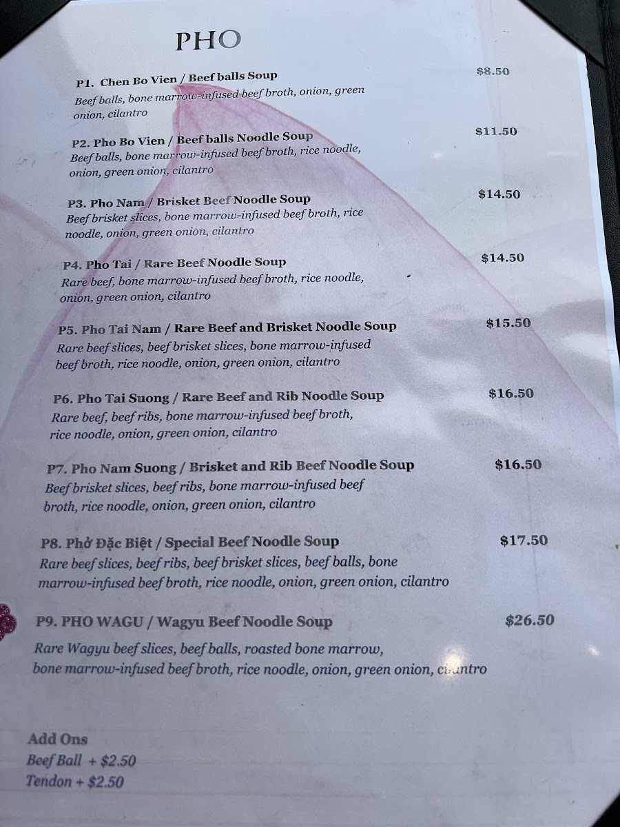Menu Sen Pho & Cafe (Kerrisdale)-4
