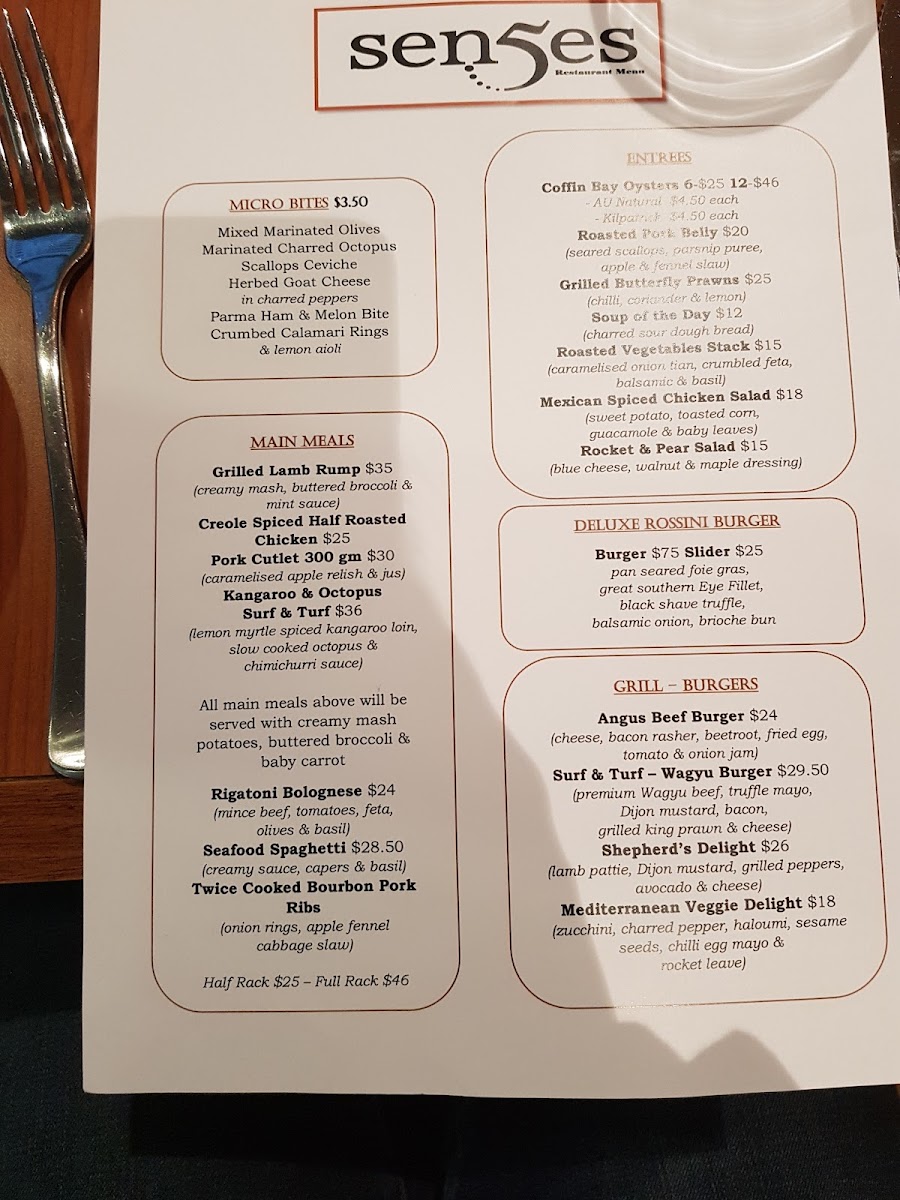 Menu Sen5Es Restaurant And Wine Bar-6