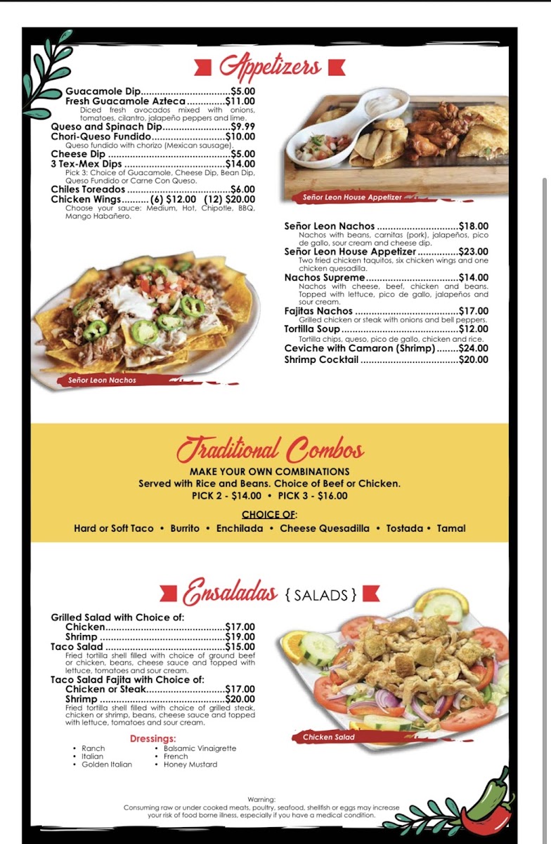 Menu Señor Leon Mexican Cantina & Grill-3