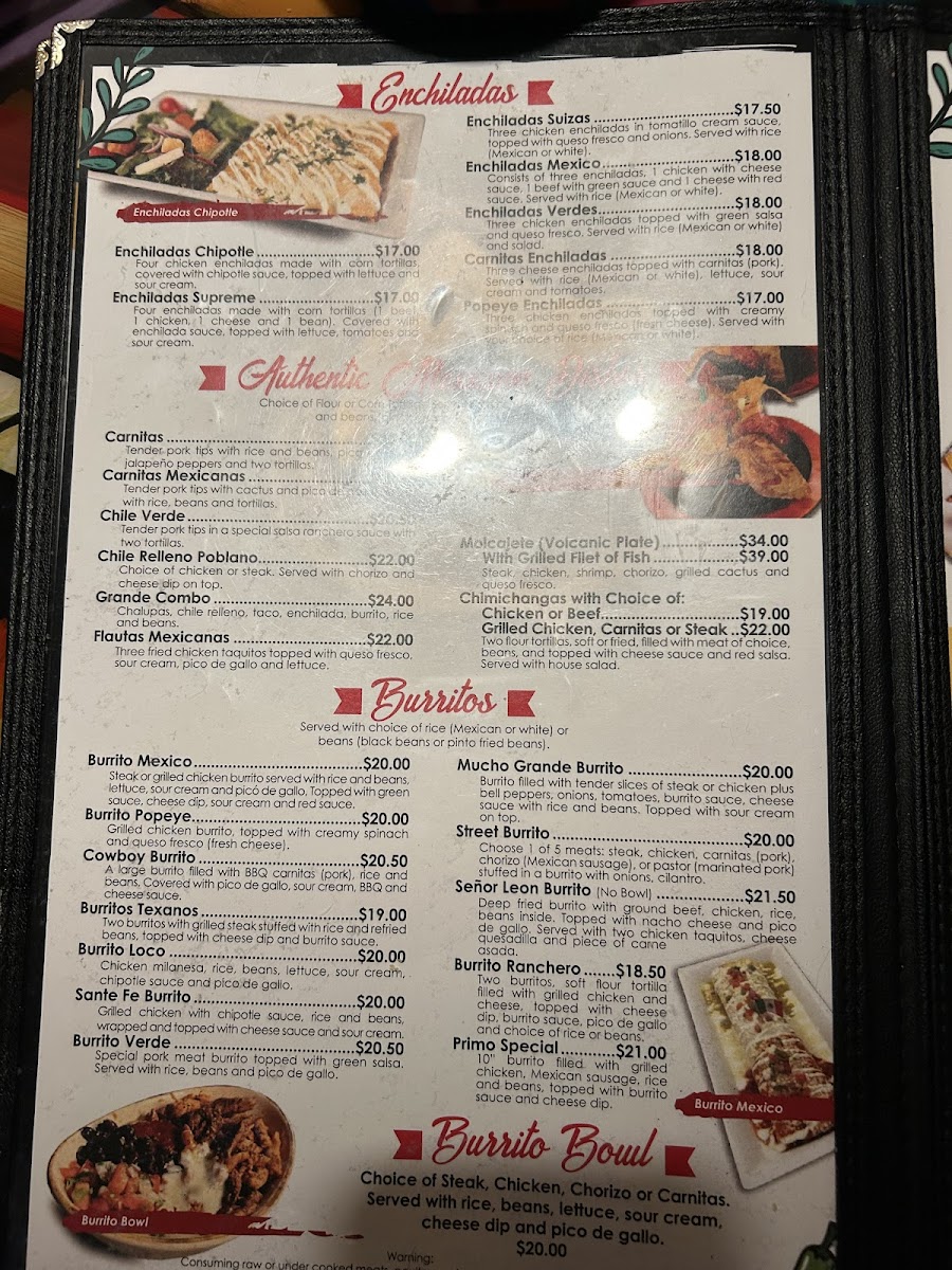 Menu Señor Leon Mexican Cantina & Grill-9