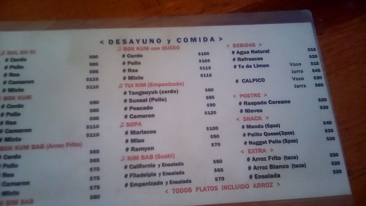 Menu Seoul Restaurant-9