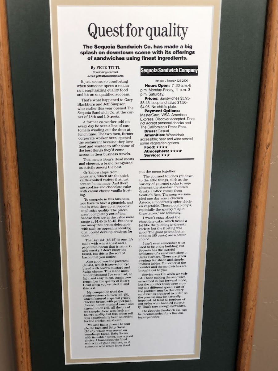 Menu Sequoia Sandwich Company-8