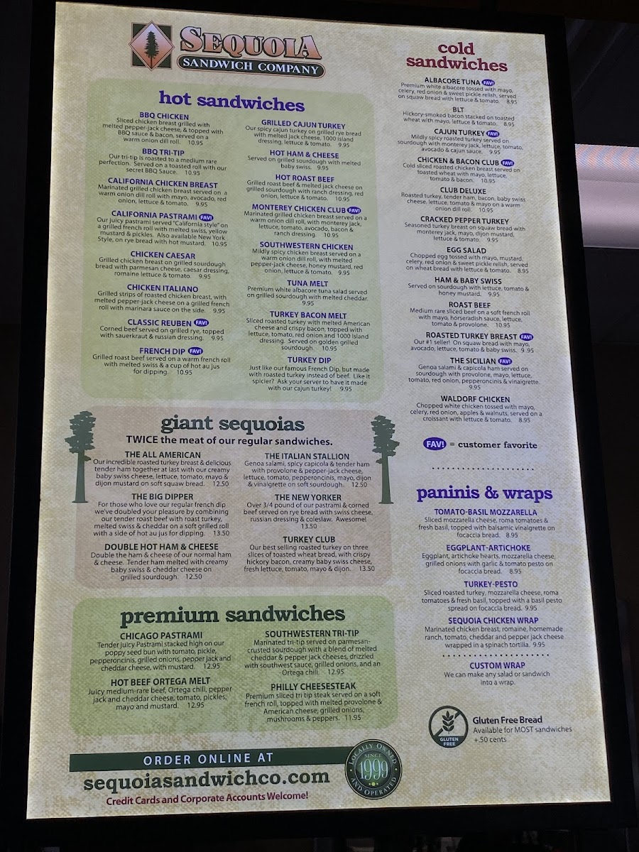 Menu Sequoia Sandwich Company-3