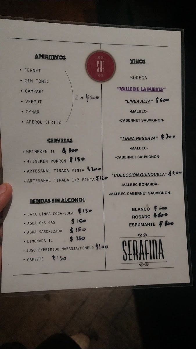 Menu Serafina Resto Bar-4