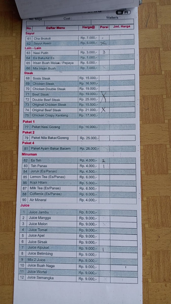Menu Sere Ratu Resto-7