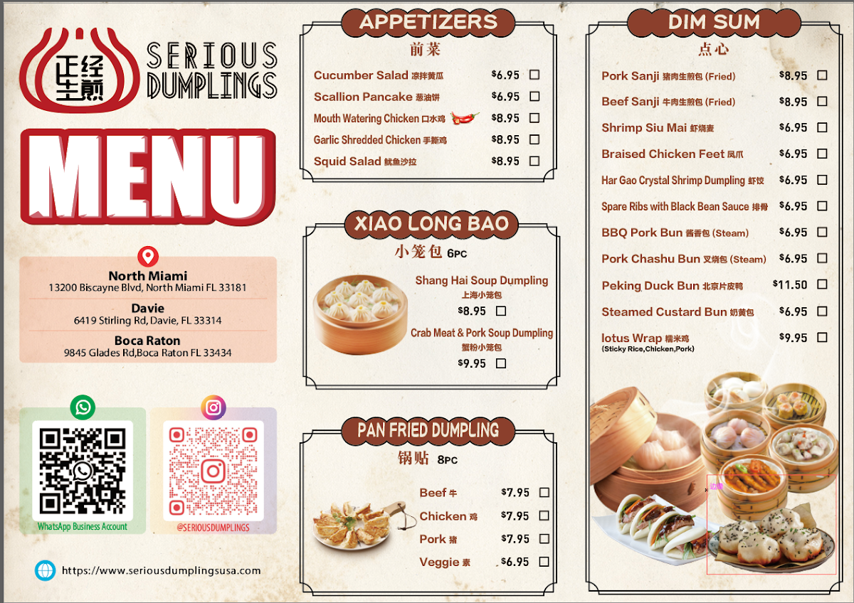 Menu Serious Sanji | Dumpling & Dim Sum & Bubble Tea-2