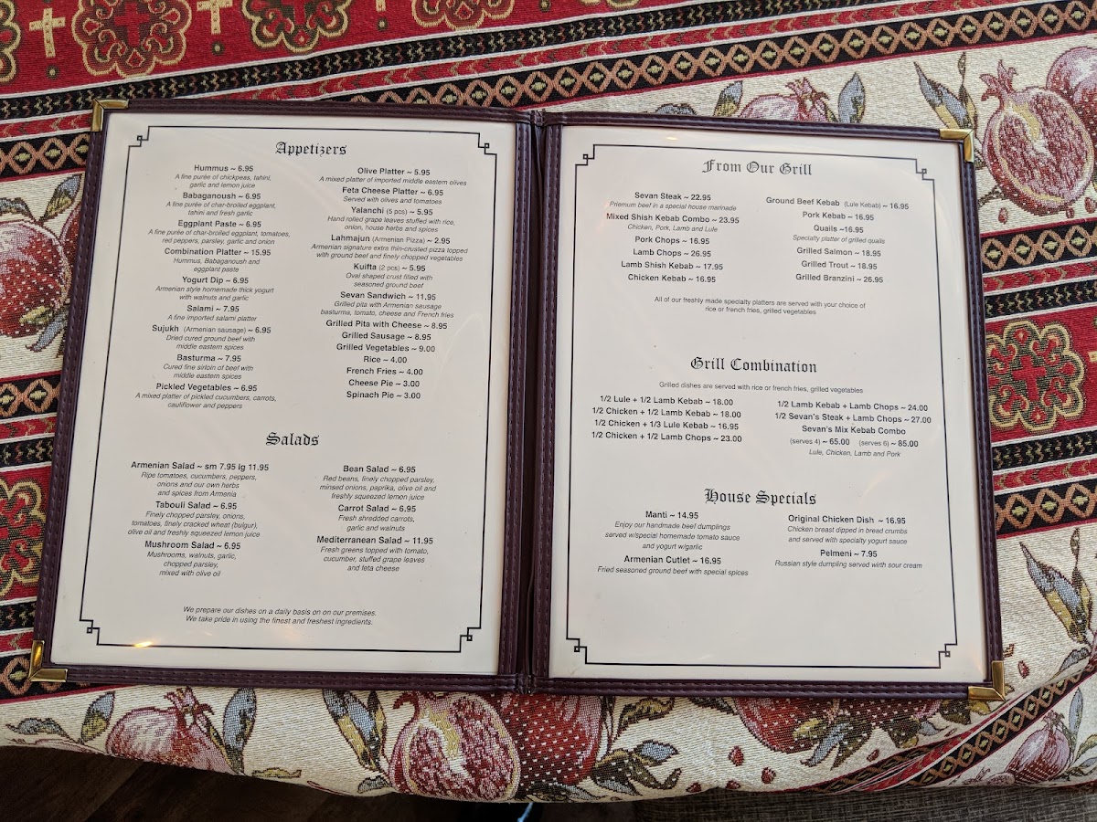 Menu Sevan Restaurant & Catering-2