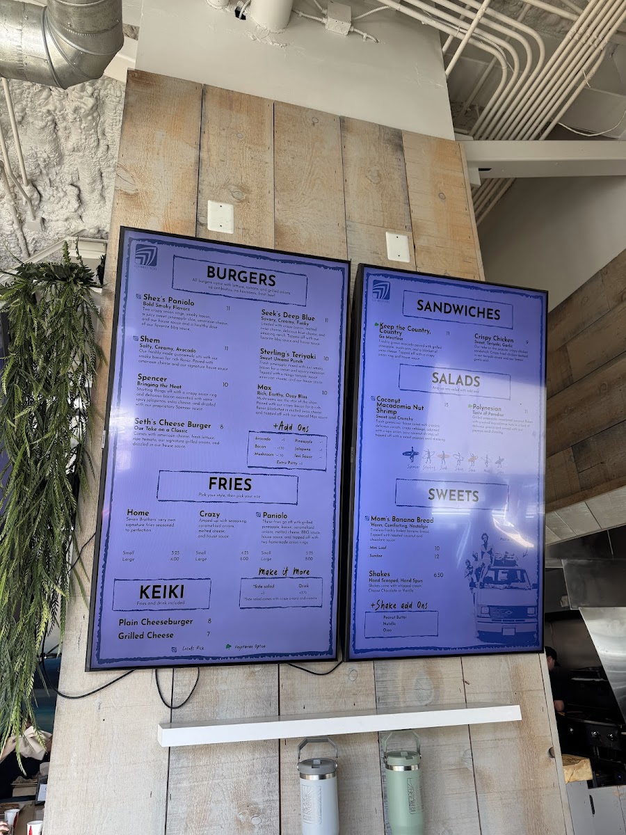 Menu Seven Brothers Burgers - Provo-3