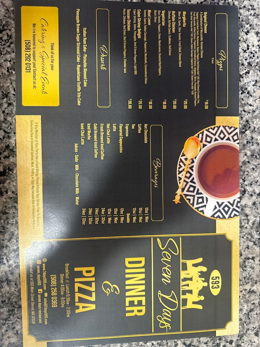 Menu Seven Days Restaurant-1