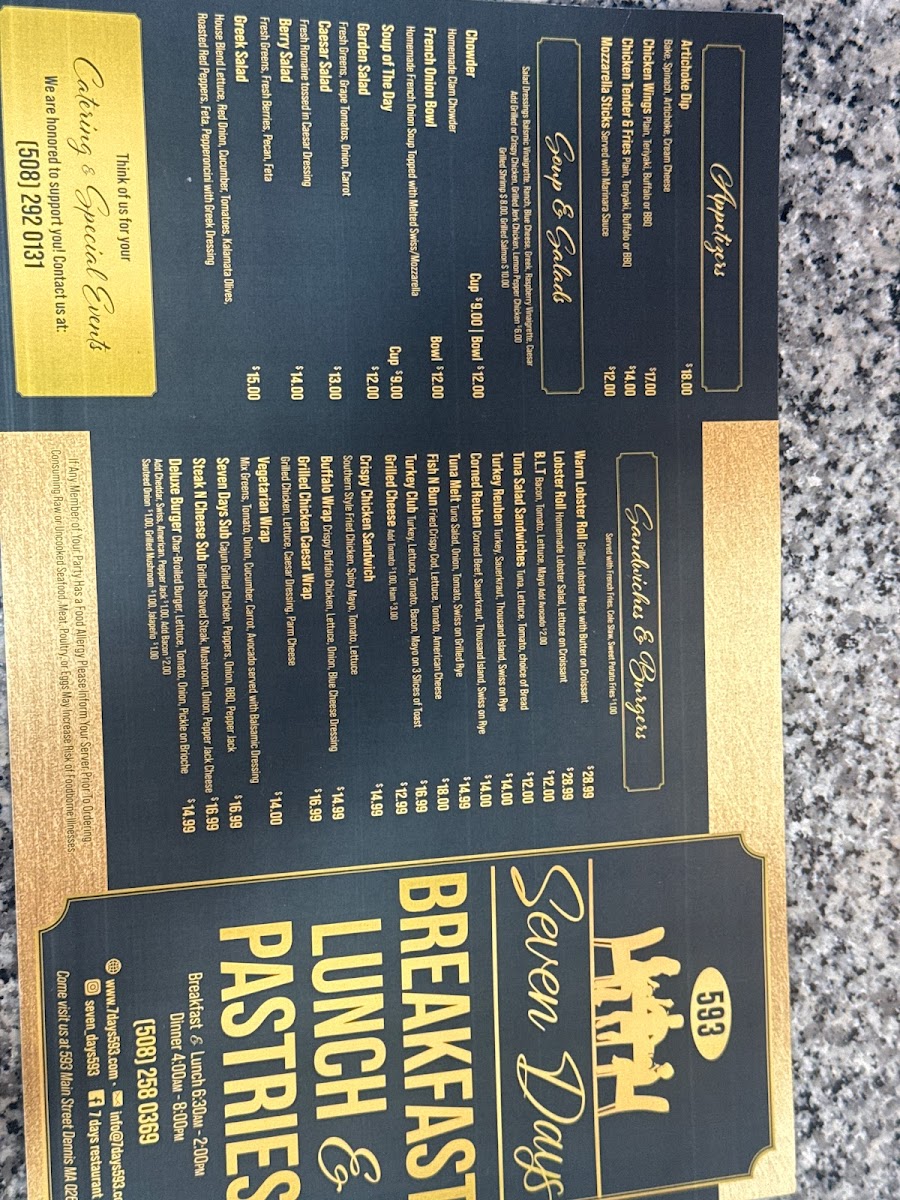 Menu Seven Days Restaurant-4