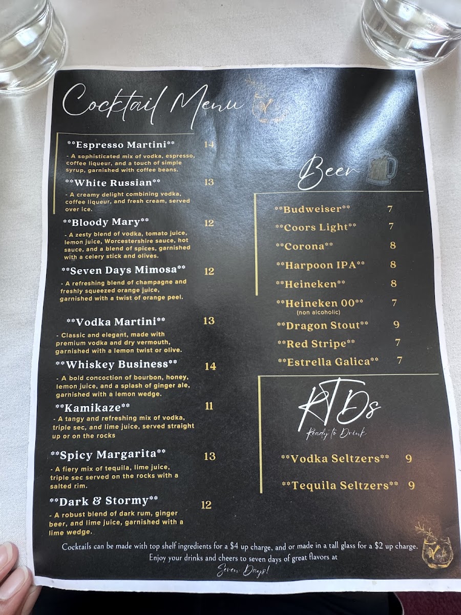 Menu Seven Days Restaurant-7