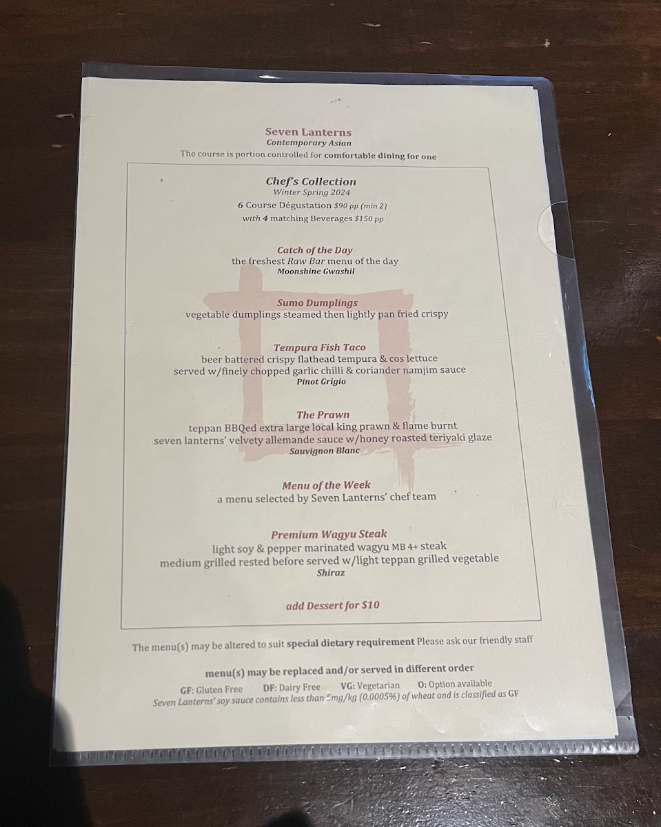 Menu Seven Lanterns Sylvania-1