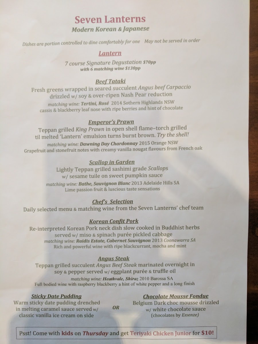 Menu Seven Lanterns Sylvania-4