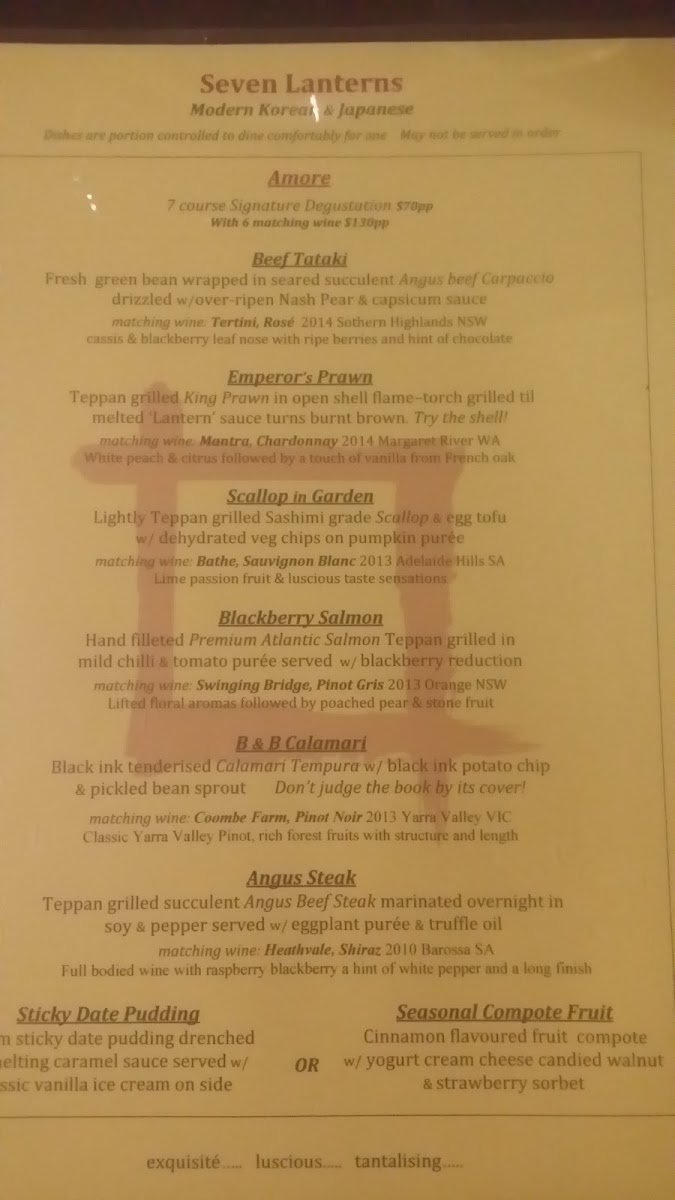 Menu Seven Lanterns Sylvania-8