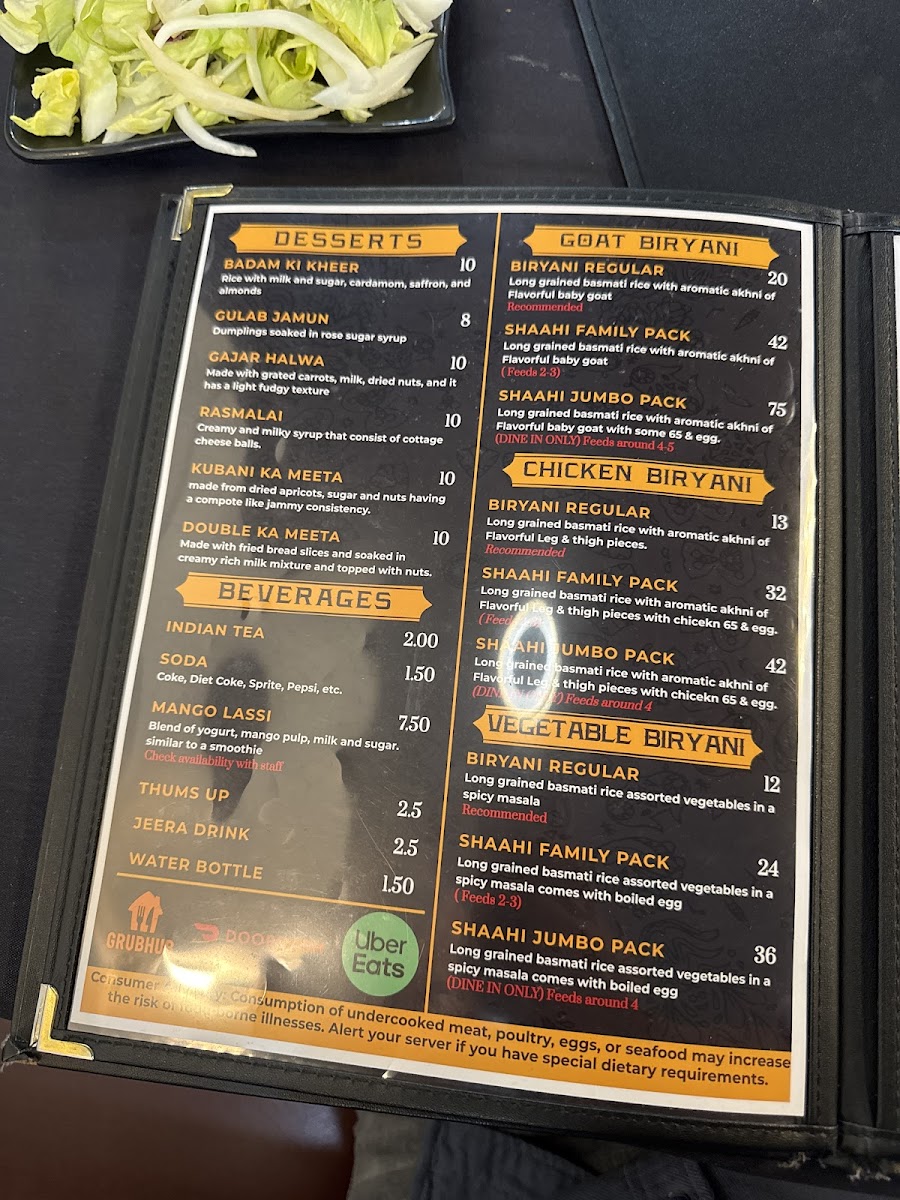 Menu Shaahi Biryani-2