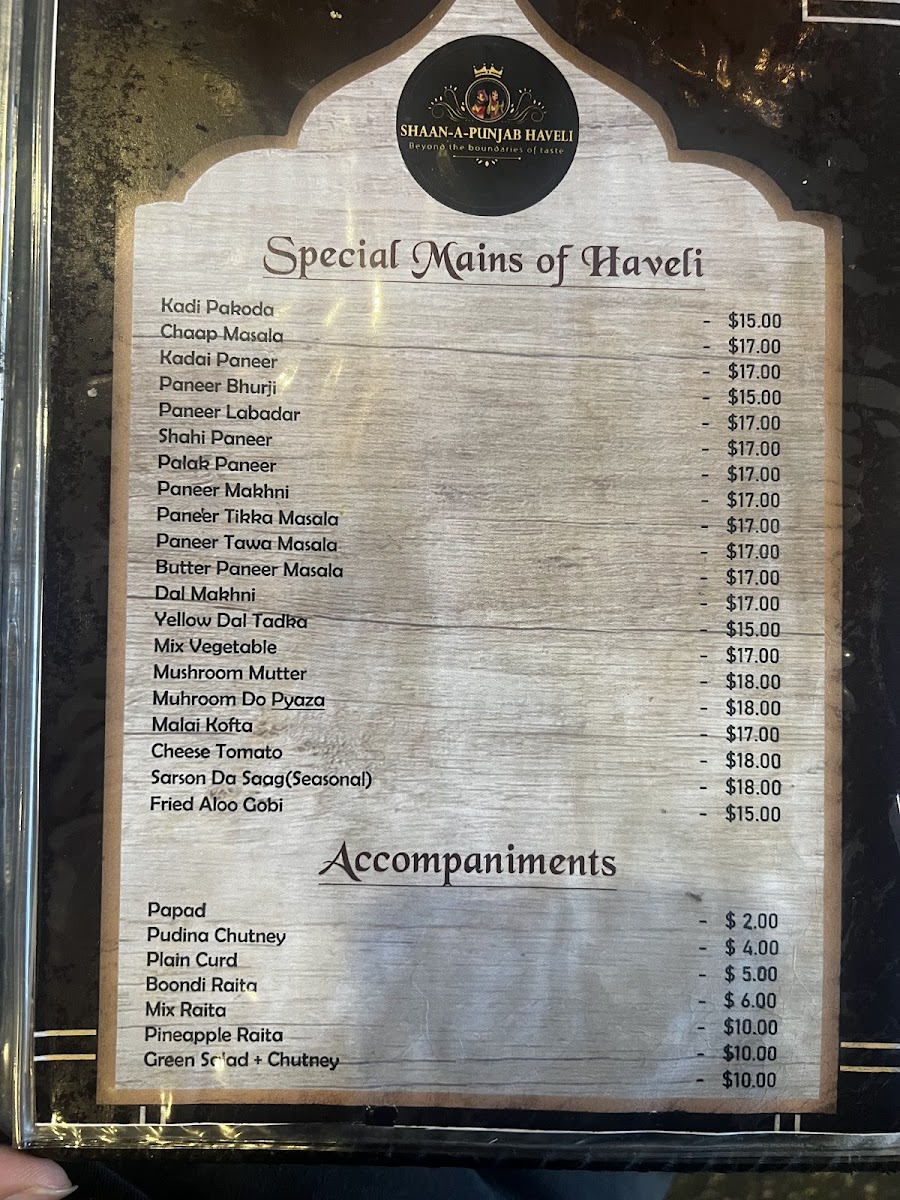 Menu Shaan A Punjab Haveli And Sweet Shop-1