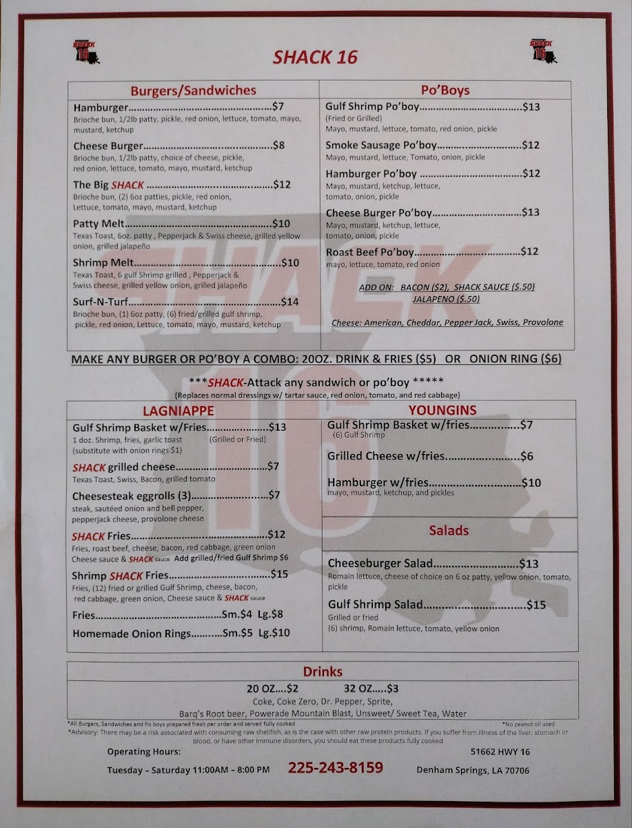 Menu Shack 16-1