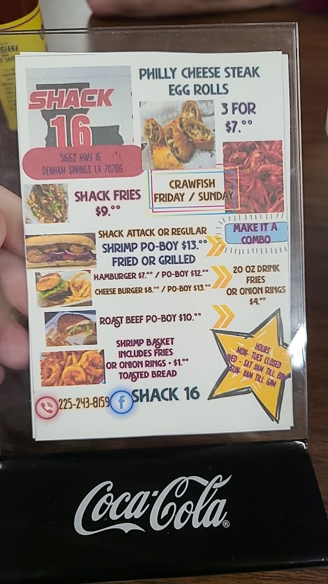 Menu Shack 16-2