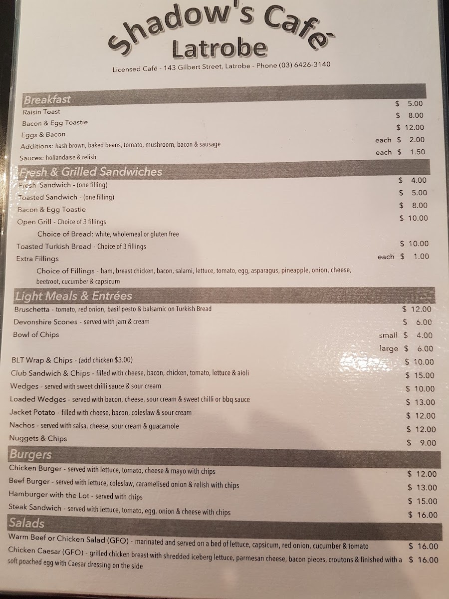 Menu Shadows Cafe-1